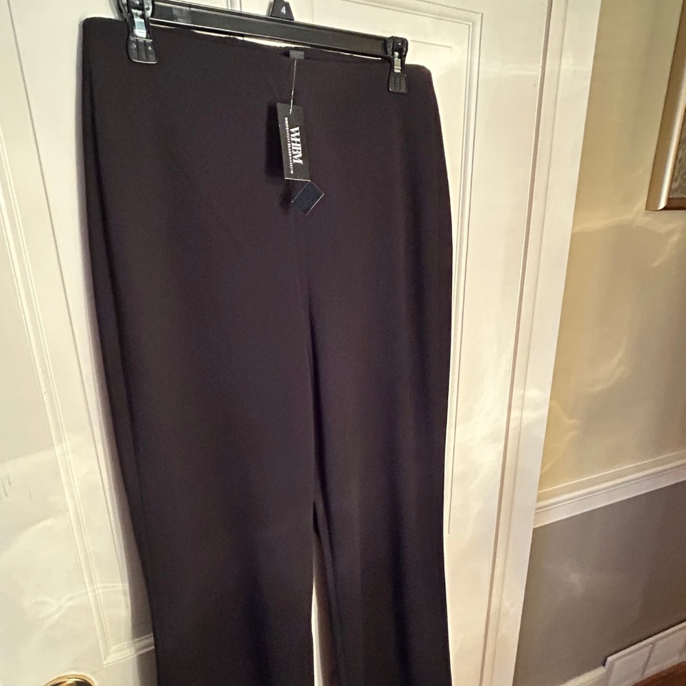 NWT White House Black Market Curvy Slip on Wide Leg Pants Sz 8 - Picture 2 of 4